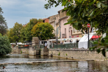 Schaufellrad und Stautstufe  L’Isle-sur-la-Sorgue Département Vaucluse Frankreich by Peter Ehlert in Luberon_Isle-sur-la-Sorgue