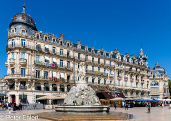 Fontaine des Trois Grâces mit Stadthaus  Montpellier Département Hérault Frankreich by Peter Ehlert in Montpellier