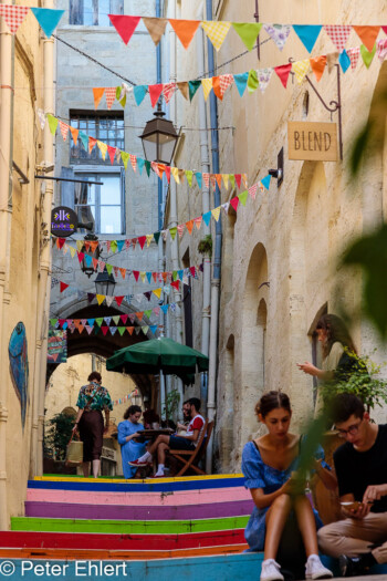 Bunter Stufen in der Atstadt  Montpellier Département Hérault Frankreich by Peter Ehlert in Montpellier