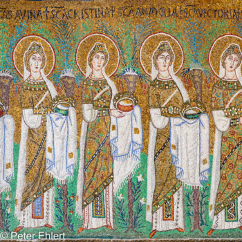 Wandmosaik  Ravenna Provinz Ravenna Italien by Peter Ehlert in UNESCO Weltkulturerbe in Ravenna