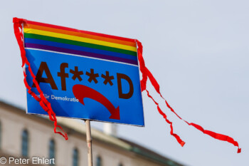 Plakat Aus für Demokratie  München Bayern Deutschland by Peter Ehlert in