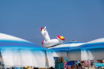Einhorn auf Sonnenschirm  Bellaria-Igea Marina Provinz Rimini Italien by Peter Ehlert in Wellness in Bellaria