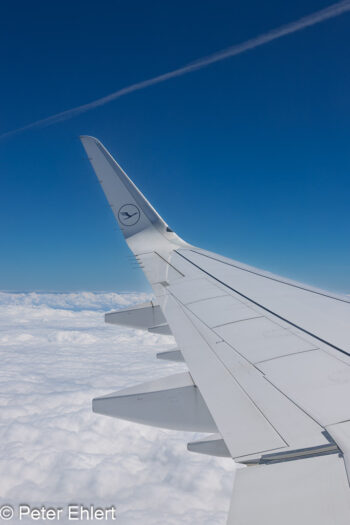 Vor der Landung in Lissabon  Almeida de Sayago Provinz Zamora Spanien by Peter Ehlert in lis-flug