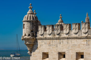 Details des Torre de Belém  Lissabon Região de Lisboa Portugal by Peter Ehlert in LIS-Belem