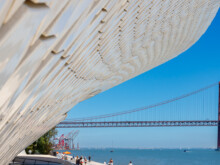 MAAT mit Brücke des 25 April  Lissabon Região de Lisboa Portugal by Peter Ehlert in LIS-Belem