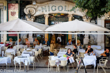 Café Nicola am Praça D. Pedro IV  Lissabon Distrikt Lissabon Portugal by Peter Ehlert in LIS-Stadt