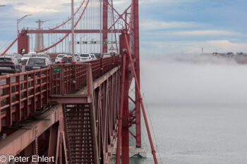 Brücke mit Nebel  Lissabon Distrikt Lissabon Portugal by Peter Ehlert in LIS-Ponte
