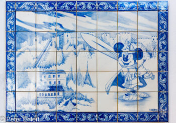 Mickey e Castelo de Sao Jorge (20 Jhr.)  Lissabon Distrikt Lissabon Portugal by Peter Ehlert in lis-azulejo